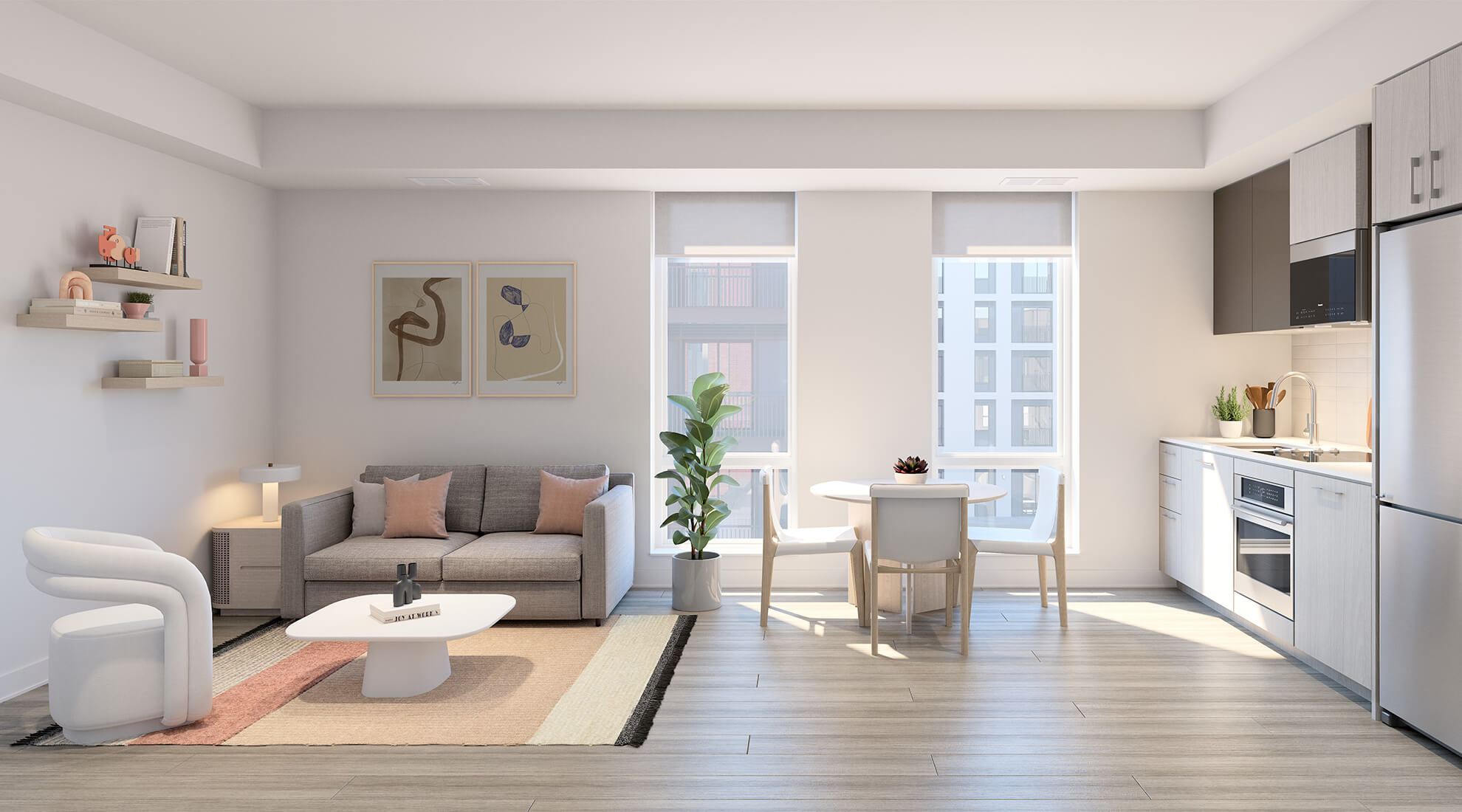 Digital render of a South Tower Suite