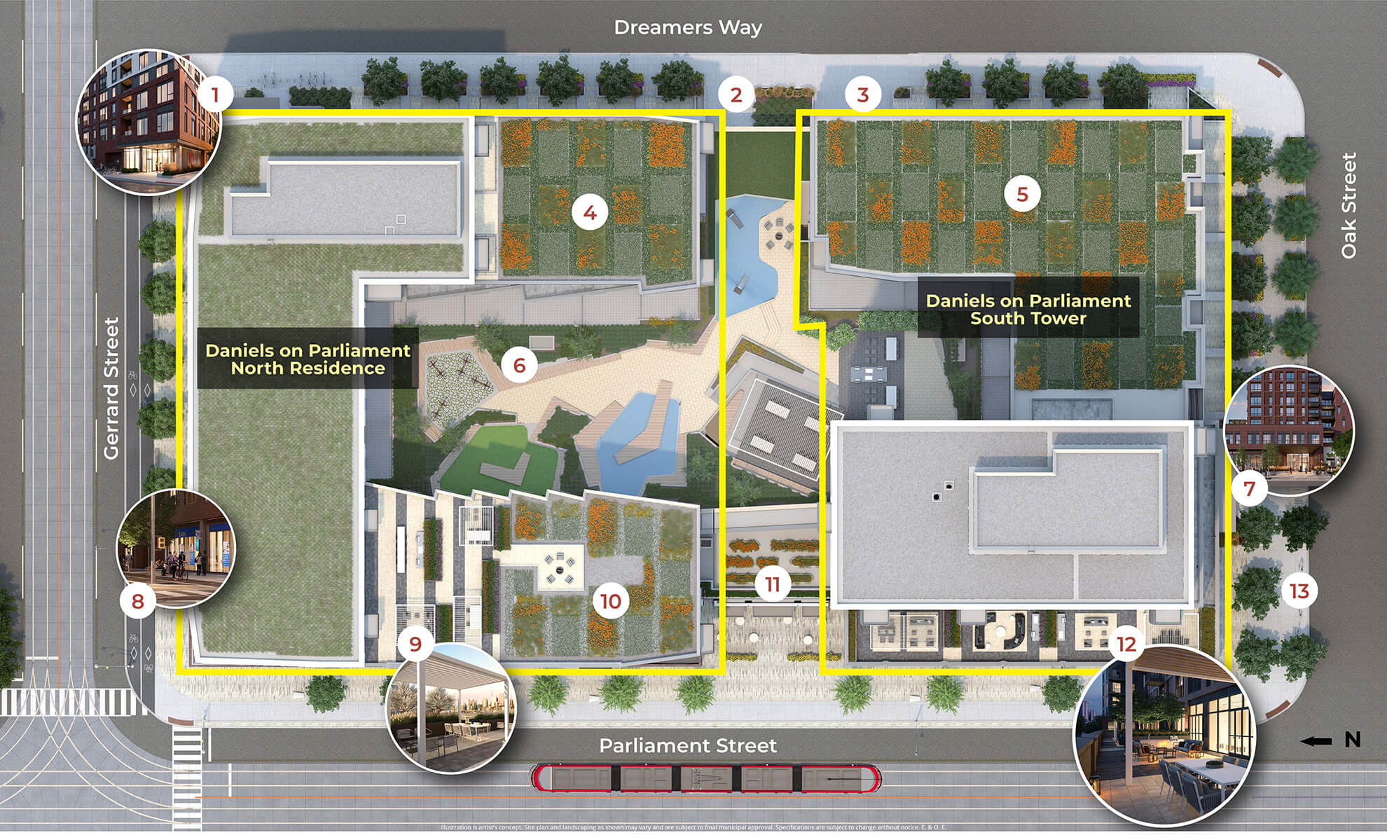 Daniels on Parliament South Tower Site Plan